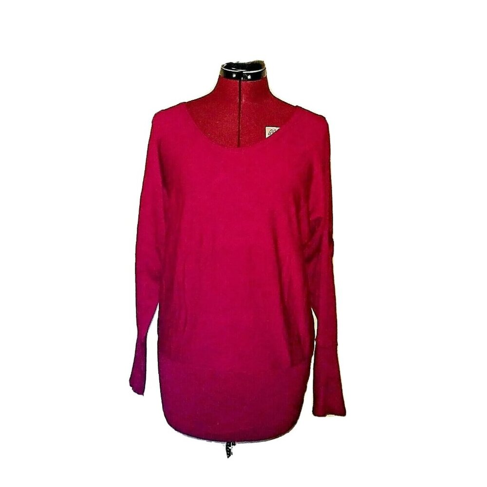 Thalia Sodi Sweater Women’s S Violet Berry Cold Shoulder Chain Back Pullover